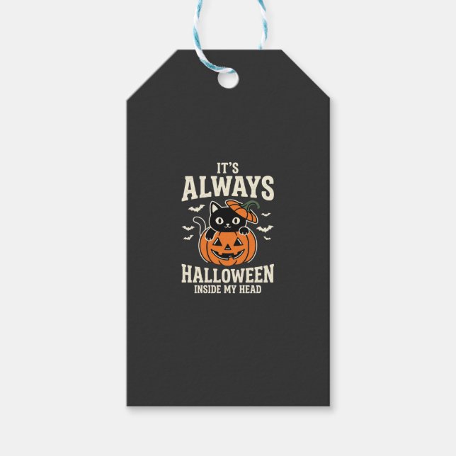 Allhelgonsa Black Cat Pumpa Design Presentetikett (Framsidan)