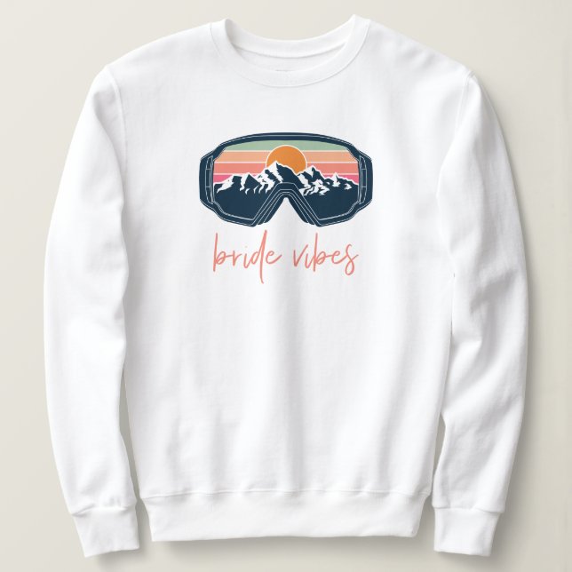 ALLIE Mountain Vibes Ski Goggle Bachelorette Group T Shirt (Design framsida)