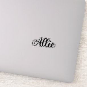 Allie Namn - Handskriven kalligrafi Klistermärken