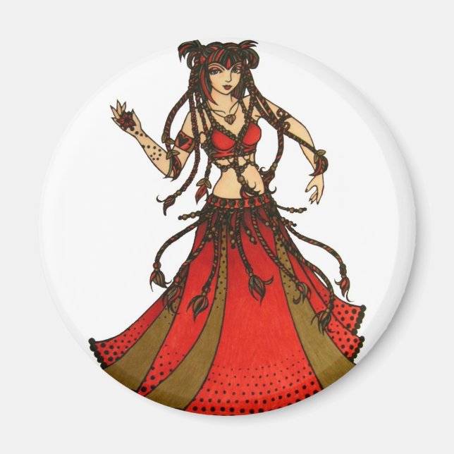 Alliecat Tribal belly Dancer Magnet (Framsidan)