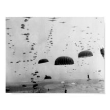 Allied Airborne Troops Parachuting - WWII