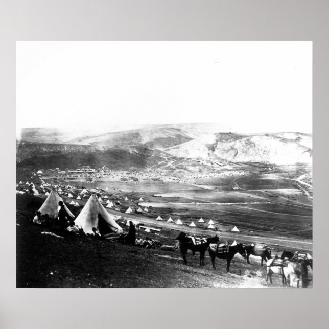 Allied Encampment, Krim, 1855 Poster (Framsidan)