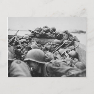 Allied Världskrig II Soldiers som korsar Rhen Vykort