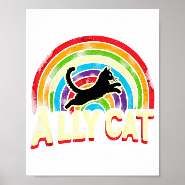 Allierad Katt Lgbt Pride Katt  Poster (Framsidan)