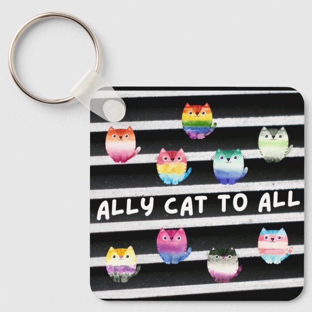 Allierad katt till alla nyckelring (Framsida)