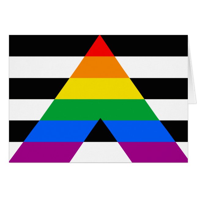 Allierad Pride Flagga Hälsningskort (Framsidan Horizontal)