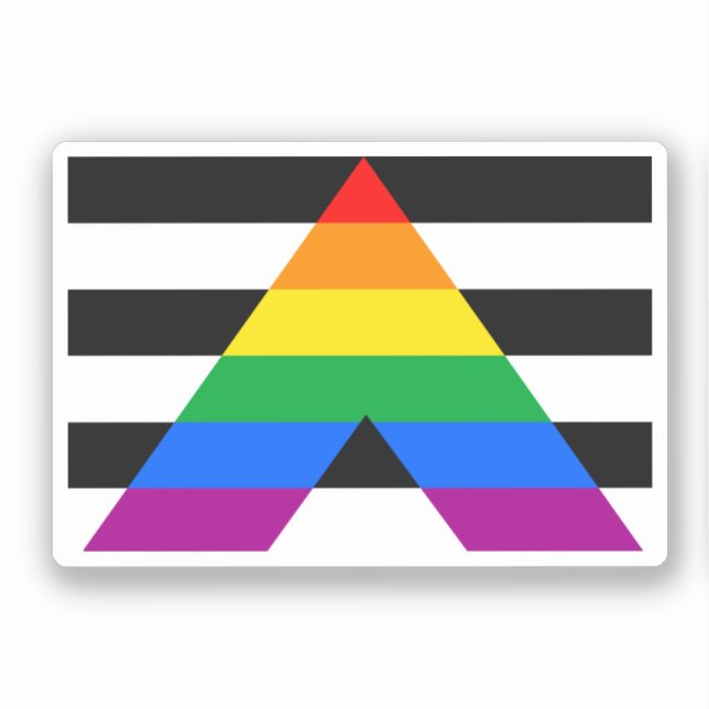 Allierad Pride Flagga Klistermärken (Framsida)