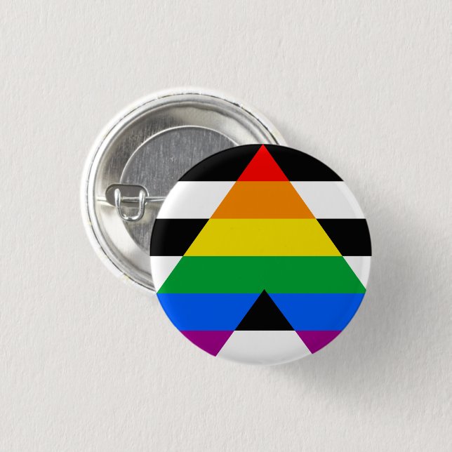 Allierad Pride Flagga Knapp (Framsida & baksida)