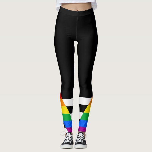 Allierad Pride Flagga Leggings (Framsida)