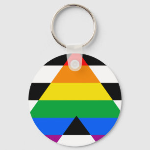 Allierad Pride Flagga Nyckelring