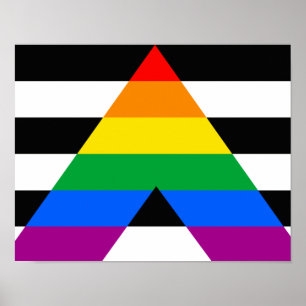 Allierad Pride Flagga Poster