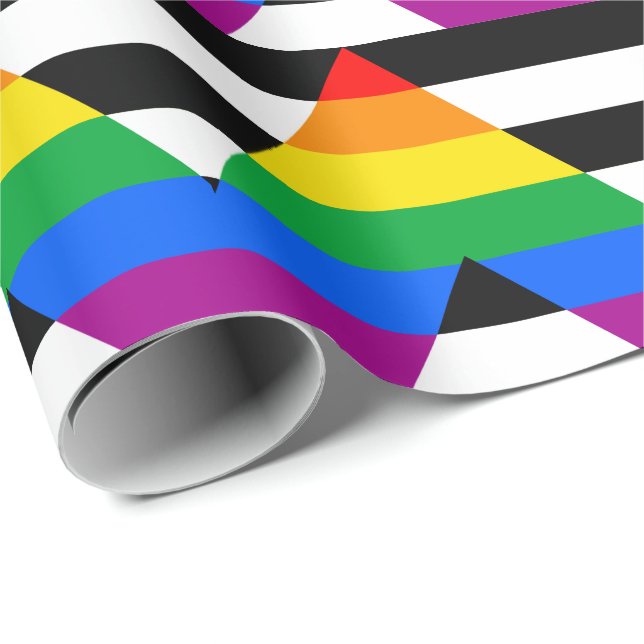 Allierad Pride Flagga Presentpapper (Rullad Hörn)