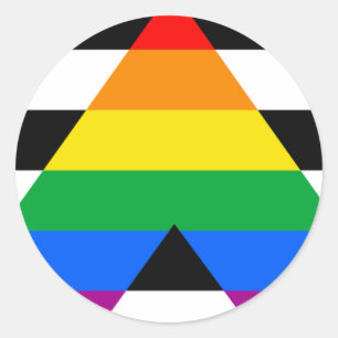 Allierad Pride Flagga Runt Klistermärke