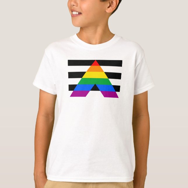 Allierad Pride Flagga T Shirt (Framsida)