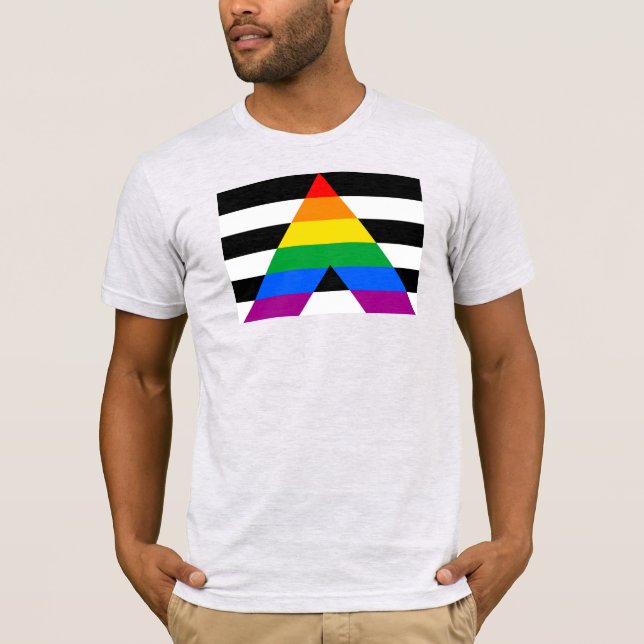 Allierad Pride Flagga T Shirt (Framsida)
