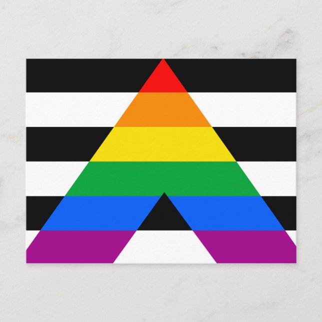 Allierad Pride Flagga Vykort (Framsida)