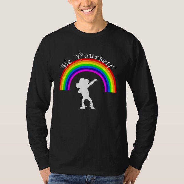 Allierad Pride HBTQ Jämlikhet Regnbåge Lesbisk Gay T Shirt (Framsida)