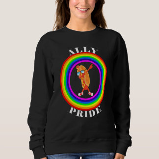 Allierad Pride HBTQ Jämlikhet Regnbåge Lesbisk Gay T Shirt