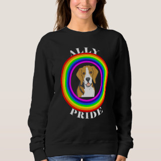 Allierad Pride HBTQ Jämlikhet Regnbåge Lesbisk Gay T Shirt