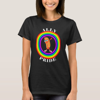 Allierad Pride HBTQ Likhet Regnbåge Lesbisk Gay Tr T Shirt