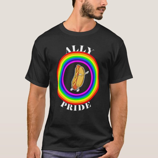 Allierad Pride HBTQ Likhet Regnbåge Lesbisk Gay Tr T Shirt (Framsida)