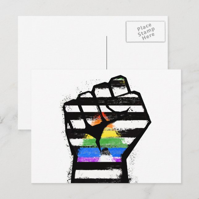 Allierad Pride Näve Vykort (Fram/baksida)