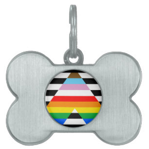 Allierad Progress Pride Flagga ID-bricka Husdjur