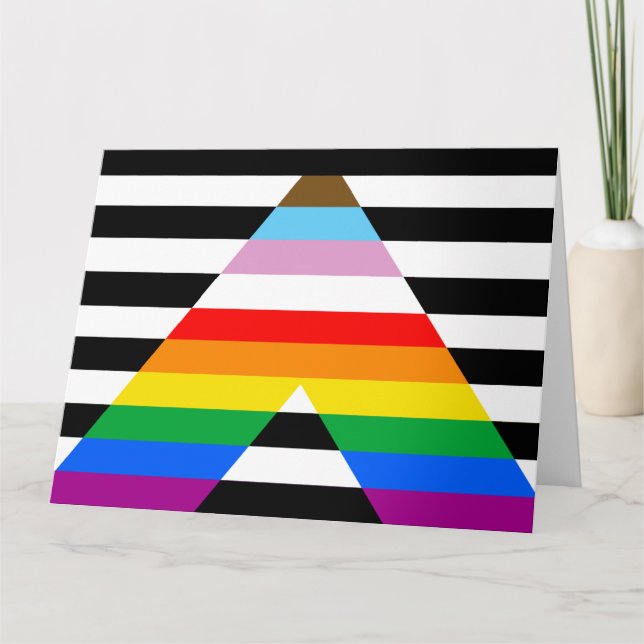 Allierad Progress Pride Flagga Kort (Framsida)