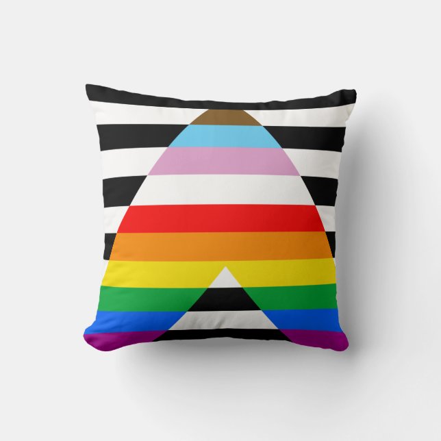 Allierad Progress Pride Flagga Kudde (Framsida)