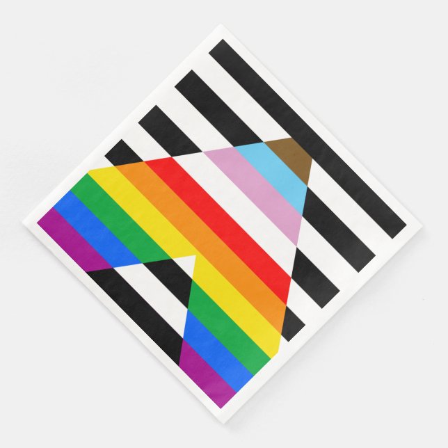 Allierad Progress Pride Flagga Pappersservett (Hörn)