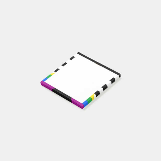 Allierad Progress Pride Flagga Post-it Block (Vinklad)