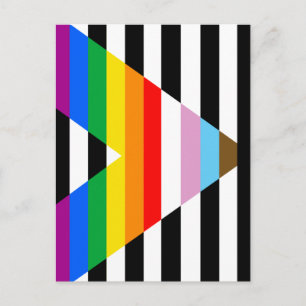 Allierad Progress Pride Flagga Vykort