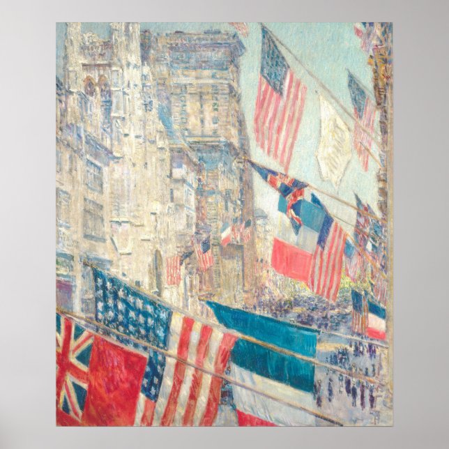 Allies Day - Childe Hassam Fine Art Poster (Framsidan)
