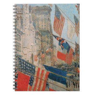 Allies Day, May 1917 av Childe Hassam, Vintage Art Anteckningsbok