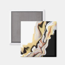 Alligare Abstract Gold Black White Fluid Art