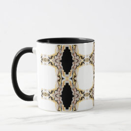 Alligare Abstract Gold Black White Fluid Art Mugg