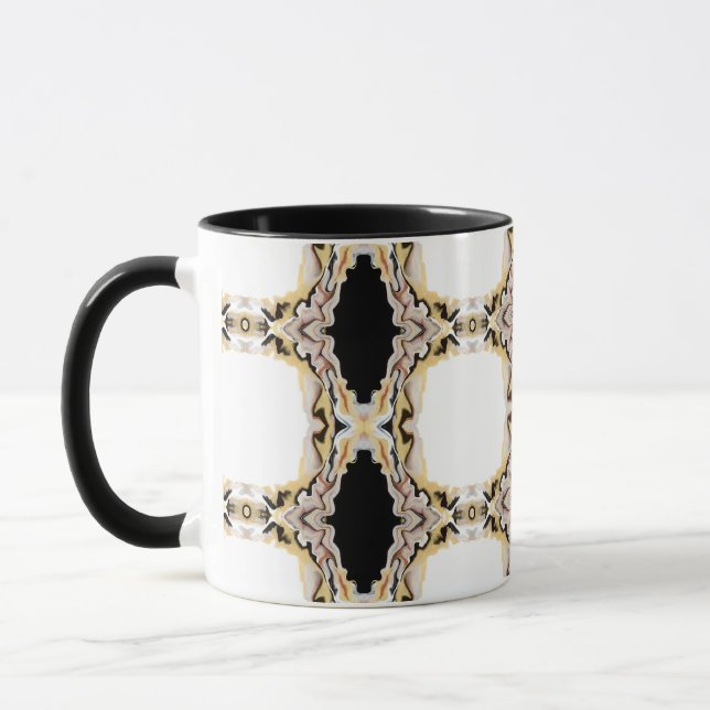 Alligare Abstract Gold Black White Fluid Art Mugg (Vänster)