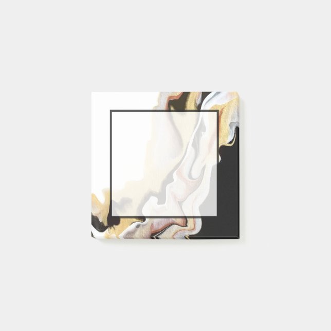 Alligare Golden Abstrakt Akryl Fluid Konst Post-it Block (Framsida)