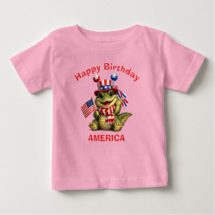 Alligator (3e) Patriotisk Barn T-Shirt