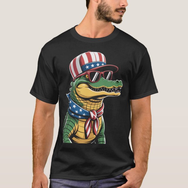 Alligator 4:e juli t shirt (Framsida)