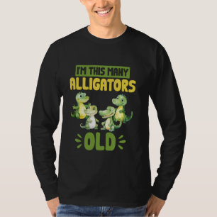 Alligator 4e födelsedagen krokodile denna många al t shirt