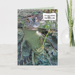 Alligator 50:e födelsedagen kort