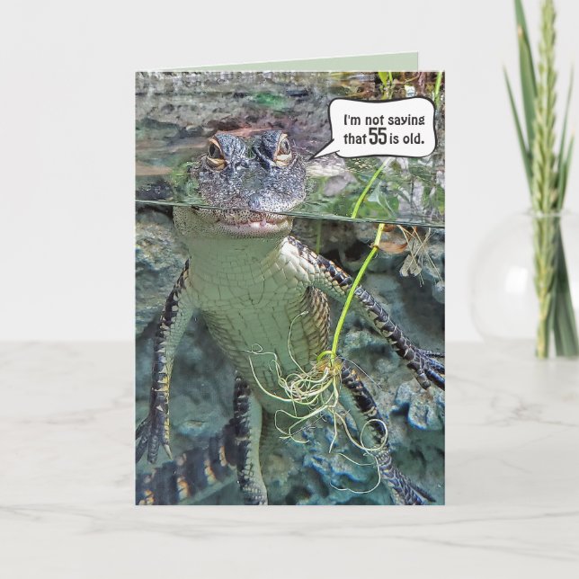 Alligator 55:e födelsedagen kort (Framsida)