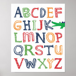 Alligator ABC-affisch Poster