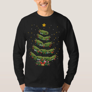 Alligator Älskare Julafton Gift Alligator Julgran T Shirt