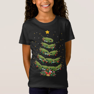 Alligator Älskare Julafton Gift Alligator Julgran T Shirt