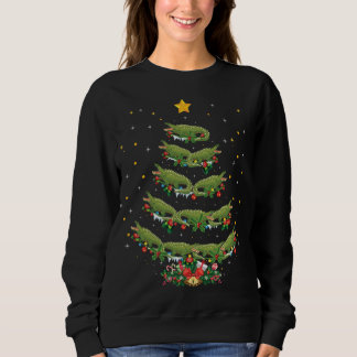 Alligator Älskare Julafton Gift Alligator Julgran T Shirt