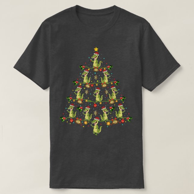 Alligator Älskare Julafton Matching Santa Alligato T Shirt (Design framsida)