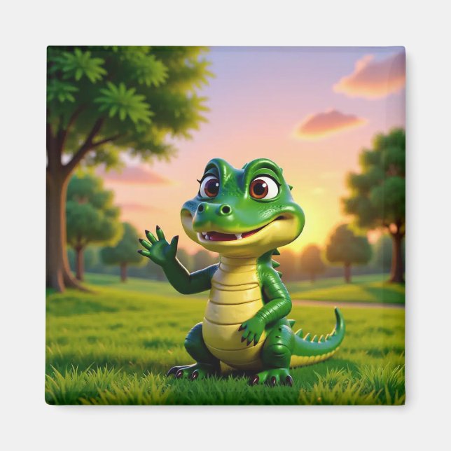 Alligator Andy – Kids Art  Magnet - Hi (Framsidan)
