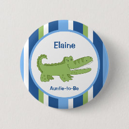 Alligator Anpassad namnskylt Knappar Blå/Grön